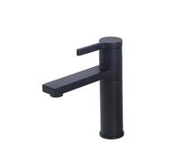 LGYGMD Black Deck Mounted Brass Single Hole A Handle Hot Cold Bathroom Mixer Sink Tap Basin Faucet Vanity Water Tapware
