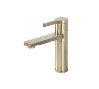 LGYGMD Black Deck Mounted Brass Single Hole A Handle Hot Cold Bathroom Mixer Sink Tap Basin Faucet Vanity Water Tapware
