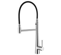LGYGMD Brass Magnetic Suction Basin ° Swivel Spout High ARC Sink Faucet with Pull Down Flexible Hose Single Handle Hot and Cold Water Kitchen Mixer Tap,Black
