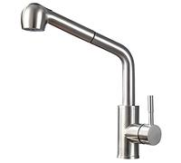 LGYGMD Brushed with Pull Down Sprayer Dual-Function Pull-out Kitchen Sink Faucet 304 Stainless Steel Single Handle Hot and Clod Water Mixer Tap