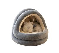 LGYGMD Cat Bed, Machine Washable for Indoor Cats or Small Dogs, Puppy, Kitty, Kitten, Rabbit, Anti-Slip Water-Resistant Bottom (Color Gray, Size : 50x48cm)