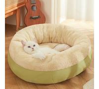 LGYGMD Cat Dog for Cats, Small/Medium Dogs, Soft Fluffy Warm and Cozy Anti Anxiety Cuddler, Joint-Relief Pet Bed (Color Green, Size : 60x60x21cm)