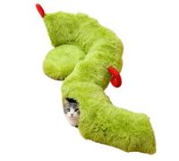 LGYGMD Cave Donut Detachable Christmas Tree Skirt Cat Play Tunnel Bed - for Kitten Puppy Bunny Ferret Chinchilla Animal Indoor Home Decor Winter Party Apartment Farmhouse