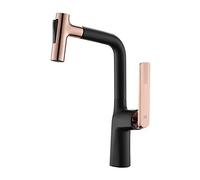 LGYGMD Copper Kitchen Faucet with Pull out Spray and Degree Rotation Sink Washing Tap