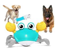 LGYGMD Crawling Escape Crab Obstacle Avoidance Sensor, Cat Pet Interactive Toy with Music Sound and Light, Puppy/Small/Medium Dog Toy,Green