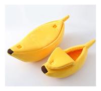 LGYGMD Creative Shape Cat Nest Soft Cozy Dogs Cats Banana Self-Warming Winter House Bed Mat Pet Supplies for Puppy Kitten (Color Yellow, Size : 65x25cm)