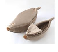 LGYGMD Creative Shape Cat Nest Soft Cozy Dogs Cats Banana Self-Warming Winter House Bed Mat Pet Supplies for Puppy Kitten (Color Brown, Size : 40x15cm)