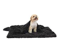 LGYGMD Dog Super Soft Warm Fluffy Shaggy Faux Fur Pet Snuggle Blanket Washable Sleep Bed Mat for Medium Large Dogs and Cats (Small, Dark Grey)