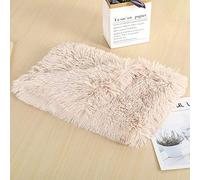 LGYGMD Dog Super Soft Warm Fluffy Shaggy Faux Fur Pet Snuggle Blanket Washable Sleep Bed Mat for Small Large Dogs and Cats (Medium, Brown)