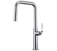 LGYGMD Down Sprayer, Brass Rotation Pull out Sink Faucet with 2 Spray Modes, Handle Hot and Cold Kitchen Mixer Tap, Single Hole Deck Mount,Chrome