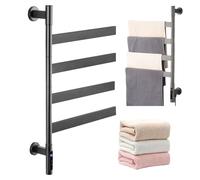 LGYGMD Electric Towel Warmer Rack Wall-Mounted Stainless Steel 45-70°C Adjustable Temperature Rotatable 1-8 Hour Timer for Bathroom or Hotel Use