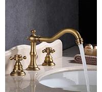 LGYGMD European Style Faucet Home Improvement Building Materials Plumbing Bathroom Taps Hardware Three Item Set Cold Heat Separate Basin Water-Tap