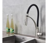 LGYGMD Faucet for Bar Farmhouse Commercial, Black Sink Single Handle Kitchen Washing Crane, Hot Cold Water Mixer Taps, Pull out Sprayer Faucets, Deck Mounted