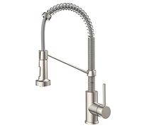 LGYGMD Faucet with Down 2-Function Pull out Sprayer Spring Sink Commercial Stainless Steel ° Swivel Single Handle Kitchen Mixer Tap,Gold