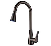 LGYGMD Faucet with Pull Down Sprayer, ° Swivel Sink High ARC Handle Hot and Cold Water Kitchen Mixer Tap, Single Hole Faucet,Chrome