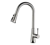 LGYGMD faucets with Down Sprayer, 3 Modes Swivel Nozzle, for Kitchen Sink, Brass Single Handle Faucet Pull out,-Chrome Beauty Comes