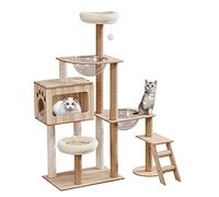 LGYGMD for Indoor Cats Tower Condo Large Space Capsule Wood Multi-Level Tree with Sisal Scratching Post and Funny Toy Cat Furniture Activity Center