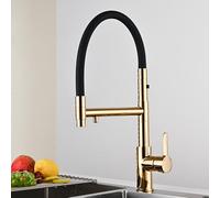 LGYGMD Kitchen Sink Faucets Swivel Brass Single Hole 3 Way Faucet-Black Beauty Comes