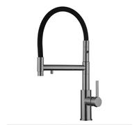 LGYGMD Kitchen Sink Faucets Swivel Brass Single Hole 3 Way Faucet-Black Beauty Comes