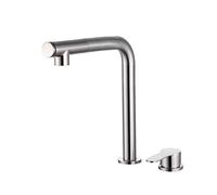 LGYGMD Lifting Concealed Pull-out °Rotation Double Outlet Kitchen Sink Faucet, 304 Stainless Steel Single Handle Hot and Cold Water Mixer Tap, Brushed Nickel