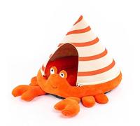 LGYGMD Nest Crab Shaped Sofa Cute Comfortable Cat House Removable Four Seasons Use Soft Pet Bed Suitable for Small Cats and Dogs (Color Red, Size : 43x31.5cm)