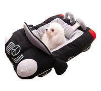 LGYGMD Pet Bed Car Shaped Comfortable Small Dog Cat Kitten Puppy Cozy Sofa Cushions Pad House (Black, * 30CM)