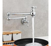 LGYGMD Pot Filler Wall Mount Cold Brass Folding Double Joint Swing Arm Single Hole Kitchen Sink Faucet,Orb