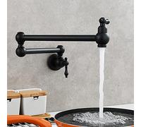 LGYGMD Pot Filler Wall Mount Cold Brass Folding Double Joint Swing Arm Single Hole Kitchen Sink Faucet,Orb