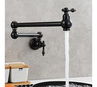 LGYGMD Pot Filler Wall Mount Cold Brass Folding Double Joint Swing Arm Single Hole Kitchen Sink Faucet,Orb