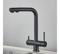 LGYGMD Purifier Black Pull out Flexible Filter Kitchen Faucets Brass in 1 Hot Cold Water Mixer Tap,Chrome Faucet