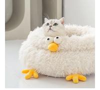 LGYGMD Round and Cushion for Cats or Small Dogs, Anti-Slip Water-Resistant Bottom, Super Soft Fabric Pet Beds, Washable Luxury Cat & Dog Bed