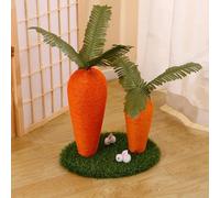 LGYGMD Scratch Toy, Natural Sisal Interactive Claw Scratcher Indoor Kittens, Cute Carrot Rabbit Nail Scratching Post for Kitten Bunny Guinea Pig Chinchilla,F