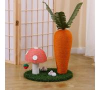 LGYGMD Scratch Toy, Natural Sisal Interactive Claw Scratcher Indoor Kittens, Cute Carrot Rabbit Nail Scratching Post for Kitten Bunny Guinea Pig Chinchilla,E