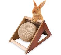 LGYGMD Scratching Pad Bunny Toys 2-in-1 Rabbit Scratch Rotating & Cardboard Scratcher Bunnies Interactive Toy