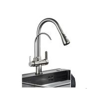 LGYGMD Sink Pure Faucet Pull out Spout Deck Mount Hot Cold Mixer Taps Purification Kitchen Crane,Brushed Nickel,Include:1*Faucet
