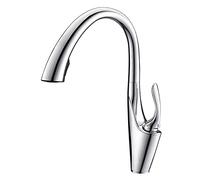 LGYGMD Sink Solid Brass Hidden Pull-out Faucet with Dual-Function Sprayer, Swivel Single Handle Hot and Cold Water Kitchen Mixer Tap,Black