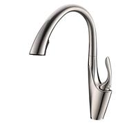 LGYGMD Sink Solid Brass Hidden Pull-out Faucet with Dual-Function Sprayer, Swivel Single Handle Hot and Cold Water Kitchen Mixer Tap,Black