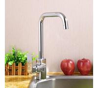 LGYGMD Square Faucet with Dual Hot and Cold Water Control, Brass Sink Tap for Kitchen or Laundry Basin, Chrome Finish