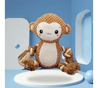 LGYGMD Squeak Toy with Rope, Tug of War Pull Interactive Dog Puppies, Small, Medium, Large Dogs, Puppy Chew Toys for Teething,A