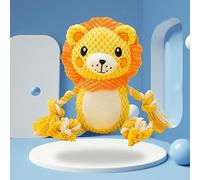 LGYGMD Squeak Toy with Rope, Tug of War Pull Interactive Dog Puppies, Small, Medium, Large Dogs, Puppy Chew Toys for Teething,B