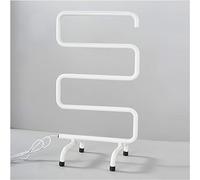 LGYGMD Stainless Steel Electric Warmer Drying Rack Wall Mount Standing Heated Towel Rail for Home Bathroom -in White Finish Efficient Heat Space-Saving