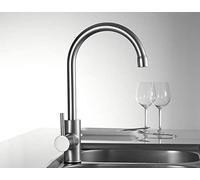 LGYGMD Taps Hot and Cold Classic Kitchen Sink Faucet Space Aluminum Brushed Swivel Brass Water Tap Mixer Degree Rotation