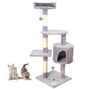 LGYGMD Tower/Cat Trees Frame Integrated Litter Tree Shelf Jumping Platform Toy Tower for Indoor Cats, Multi-Layer Cat Climbing Frame,Gray