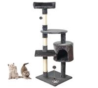 LGYGMD Tower/Cat Trees Frame Integrated Litter Tree Shelf Jumping Platform Toy Tower for Indoor Cats, Multi-Layer Cat Climbing Frame,Black