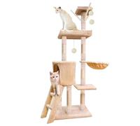 LGYGMD Tower Cats, Multi-Level Large Activity Tree Hammocks, Cat Climbing Frame for Indoor with Jumping Platform, Toy,C