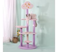 LGYGMD Tower, Multi-Level Furniture Activity Center,Tall Tree with Cat Scratching Posts and Toys Balls,for Kittens Pet Play House,B