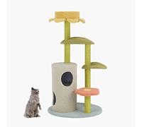 LGYGMD Tower Towers, Climbing, 48In Wooden Cat Tree with Hideaway Condo, Scratching Post, Sisal Rope for Indoor Cats