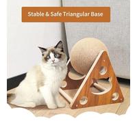 LGYGMD Toys, Sisal Wood Scratch with, Interactive Cat Scratcher Toy for Indoor Large Cats to Grind Claws,D