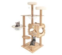 LGYGMD Tree, 54-Inch Tall Tower for Large Indoor Multi-Level Condo with Cat'S Nest, Hammocks, Scratching Posts, Cat Jumping Platform, Toys, Perch