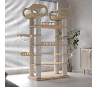 LGYGMD Tree Large Cat Indoor Cats, Multi-Level Tall Solid Wood Climb Tower, Kitten Furniture with Scratching Post, Huge Condo for Multi-Cat Families,B